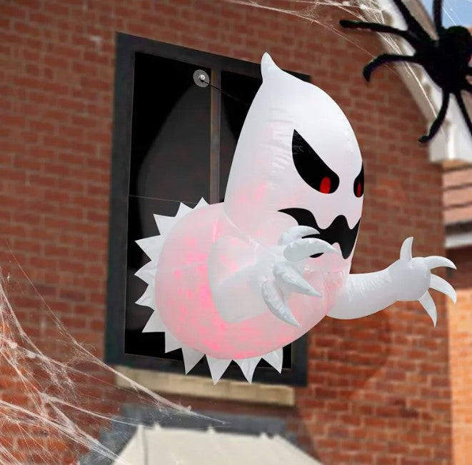 6-Foot LED Inflatable Ghost – Outdoor Halloween Yard Decoration