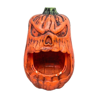Halloween LED Lighted Pumpkin Candy Bowl Voice Activated Skull Face Lantern Outdoor Party Trick Treat Decoration Prop