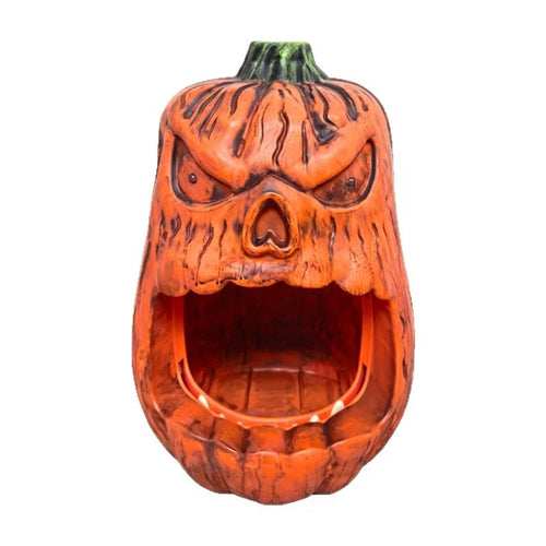 Halloween LED Lighted Pumpkin Candy Bowl Voice Activated Skull Face Lantern Outdoor Party Trick Treat Decoration Prop