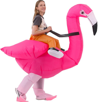 Inflatable Flamingo Costume – Adult Halloween Ride-On Costume