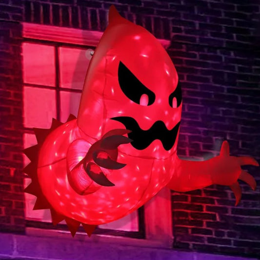6-Foot LED Inflatable Ghost – Outdoor Halloween Yard Decoration