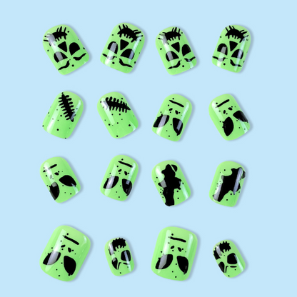 Glow-in-the-Dark Alien Bat Nail Art Set