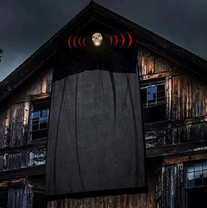 LED Sound-Activated Hanging Skull Ghost Decoration