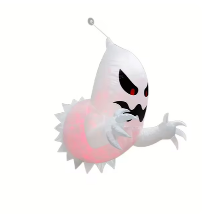 Outdoor Inflatable Ghost Decoration – Self-Inflating Halloween Yard Prop