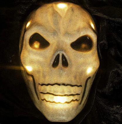 LED Sound-Activated Hanging Skull Ghost Decoration