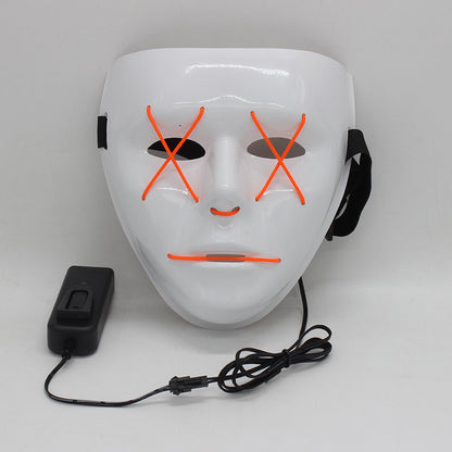 Glowing Pumpkin Halloween Mask – Light-Up Cold Glow Design