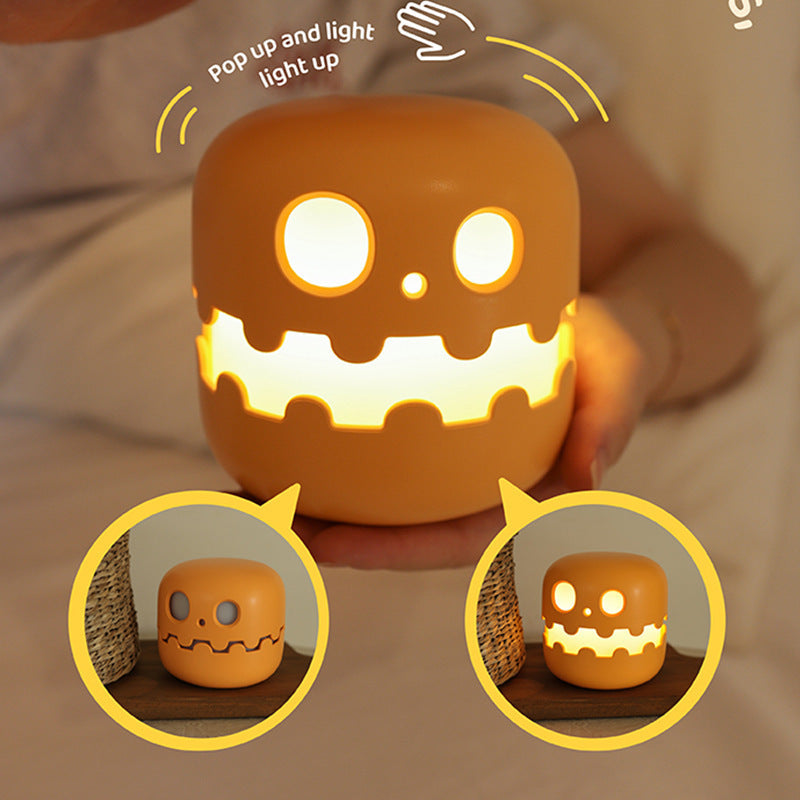 Pumpkin Ambience Night Light – Silicone Bedside Lamp for Kids