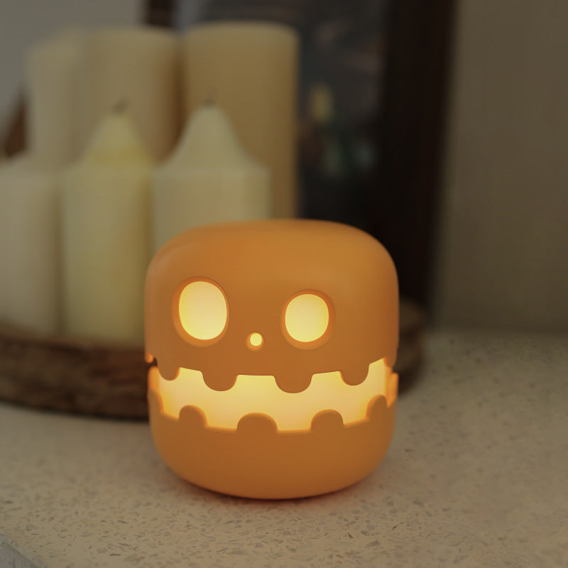 Pumpkin Ambience Night Light – Silicone Bedside Lamp for Kids