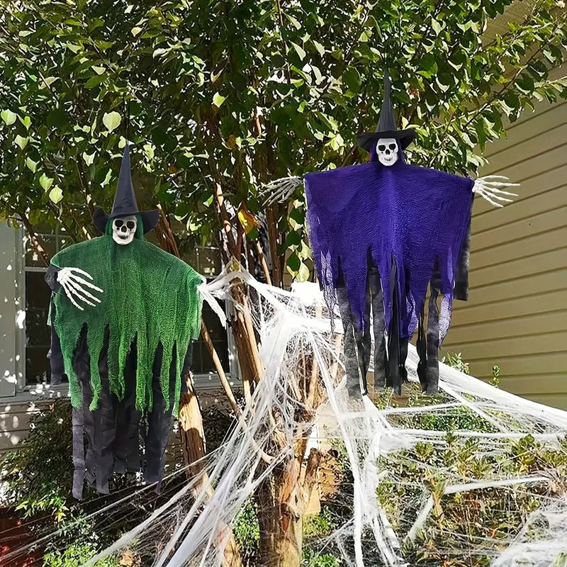 Hanging Ghost Halloween Decoration – Day of the Dead Witch Ghost, 4 Colors