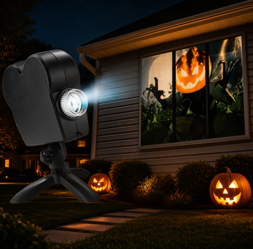 Halloween & Christmas Window Projector – 12-Pattern HD Holiday Light Projector